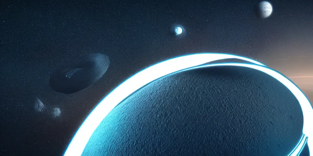 Prompt: mobius strip shaped planet, surrounded by distant stars in the space, extreamly detailed, cinematic, octane render 4 k, realistic