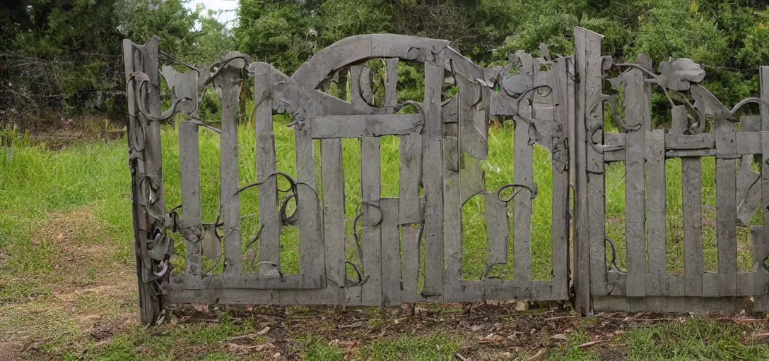 Prompt: Gate that goes nowhere