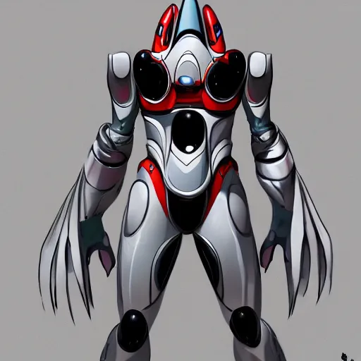 Image similar to Ultraman Mecha exposed to the symbiote and became Animaniacs character. Create by Gustave Courbet,high detailed,fine art,trending on Artstation, smooth draw,Sharp focus.