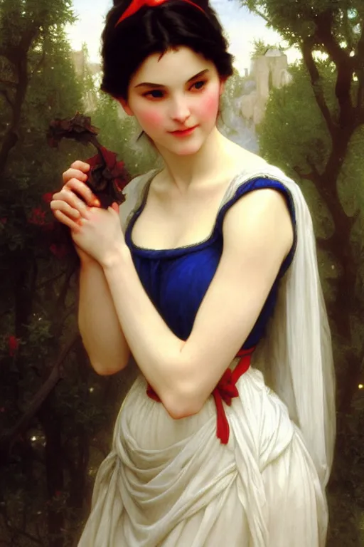 Prompt: snow white, painting by bouguereau, detailed art, artstation