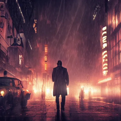 Image similar to blade runner but it's a steampunk movie, movie still, photography, hyper detailed, dramatic ligthing, 8 k