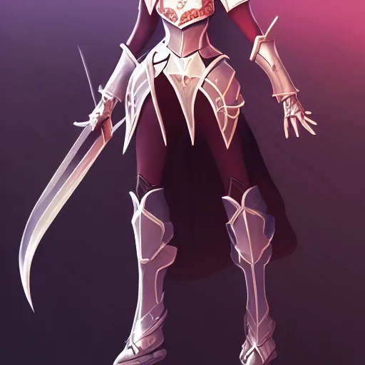 Prompt: magical knight full view character design, highly detailed, wlop style, artstation, soft light, sharp focus, illustration