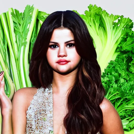 Image similar to selena gomez as celery