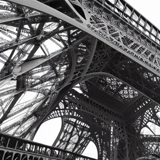 Prompt: broken eiffel tower
