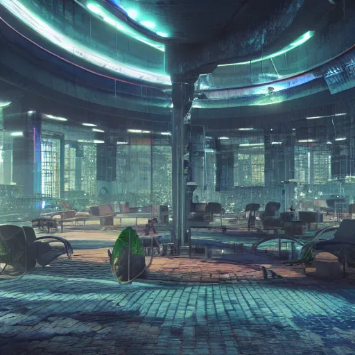 Prompt: inside a solarpunk utopian city, highly detailed, 4k, HDR, award-winning, octane render