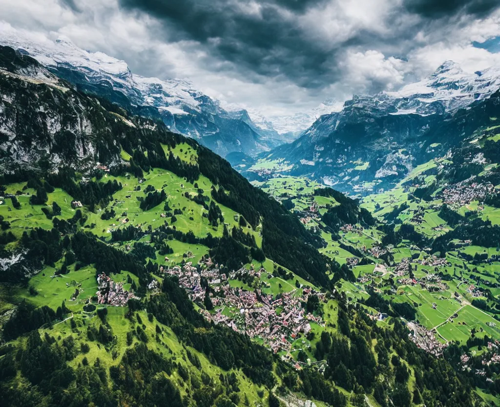 Image similar to Amazing Switzerland Landscape that are out of this world 8k