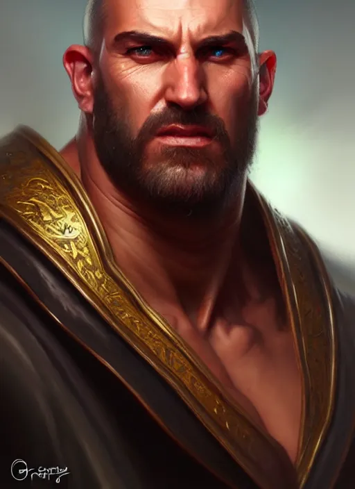 Prompt: a _ fantasy _ style _ portrait _ painting _ of brute oil _ painting _ unreal _ 5 _ daz. _ rpg _ portrait _ extremely _ detailed _ artgerm _ greg _ rutkowski _ greg