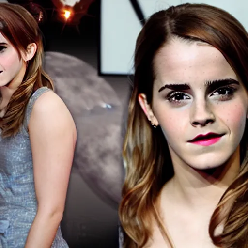 Image similar to emma watson abducted by aliens,