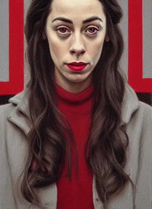 Prompt: twin peaks movie poster art, portrait of oona chaplin, from scene from twin peaks, clean, simple illustration, nostalgic, domestic, highly detailed, digital painting, artstation, concept art, smooth, sharp focus, illustration, artgerm, donato giancola, joseph christian leyendecker, wlop