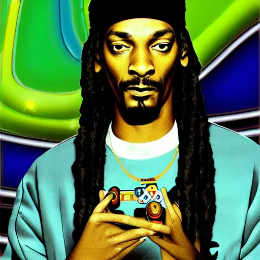 Prompt: Snoop Dog, playstation1 graphic, gameplayscreenshot,