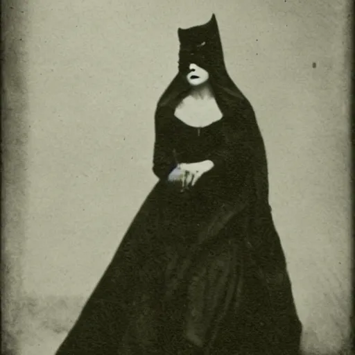 Prompt: Scary evil witch, 1900s photograph