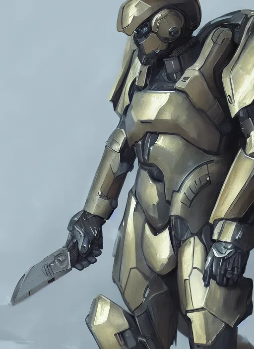 3 d character design, full body armor halo 5 