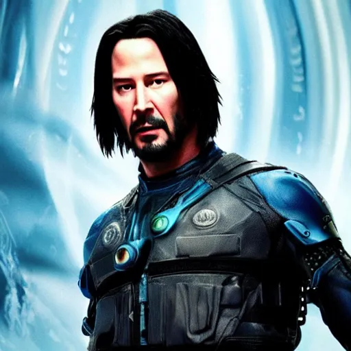 Image similar to Keanu Reeves In Avatar 4K quality super realistic