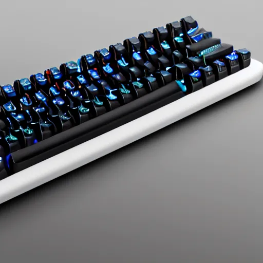 Image similar to a mechanical keyboard design inspired by pepsi