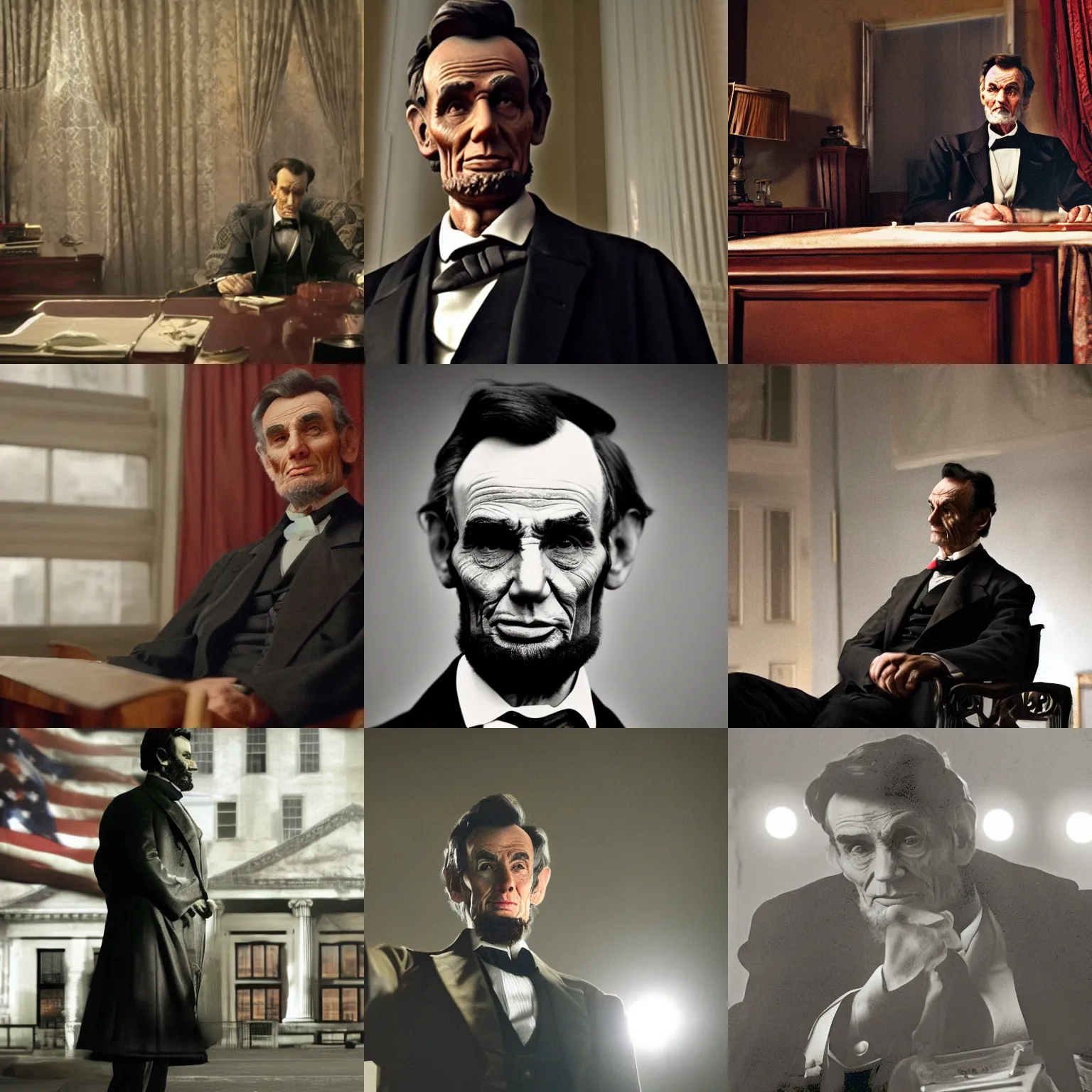 Prompt: abraham lincoln, still from the the sopranos, directed by david chase, volumetric lighting, cinematic, dramatic