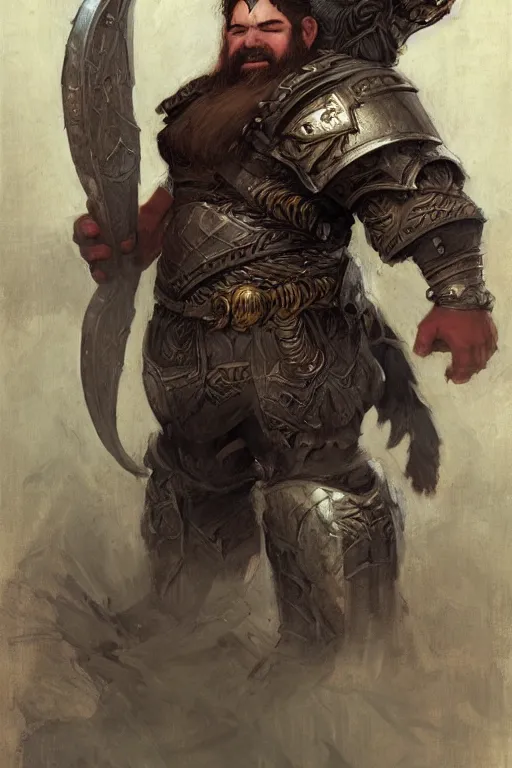 Prompt: an dwarven warrior, by Edgar Maxence and Ross Tran and Michael Whelan