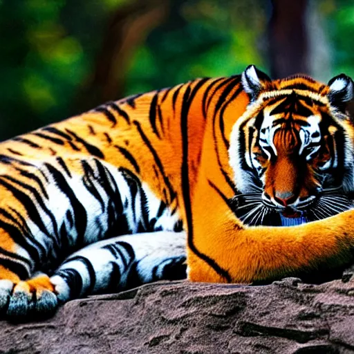 Image similar to photo of tiger sleeping