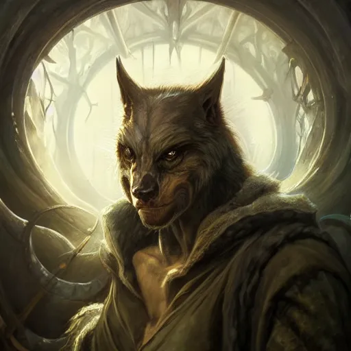 portrait, mysterious werewolf wearing a cloak, rpg | Stable Diffusion ...