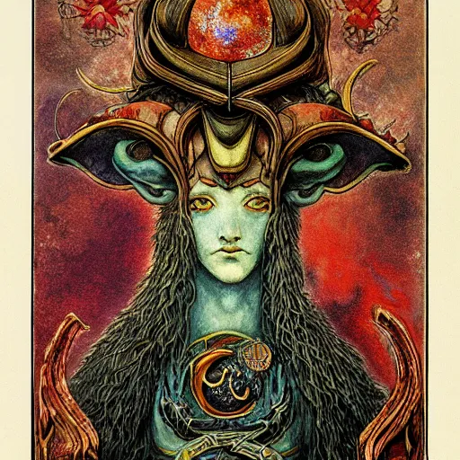 Image similar to aries zodiac artwork, mystic occult style, detailed, 8 k, symmetrical, by brian froud