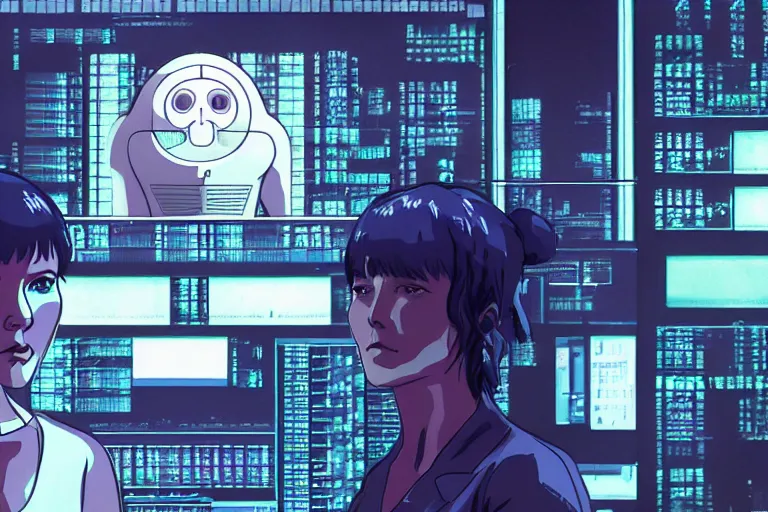 Image similar to ghost in the shell as a sysadmin, job