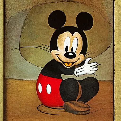 Image similar to micky mouse by hieronymus bosch,