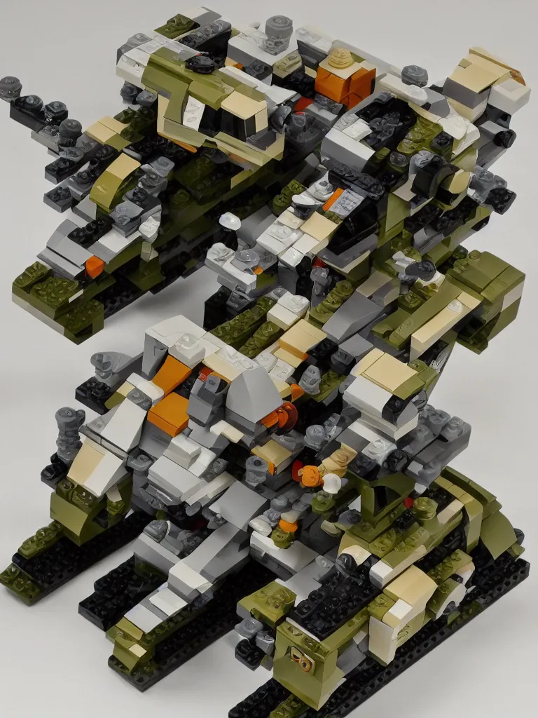 Image similar to mechwarrior timberwolf lego set