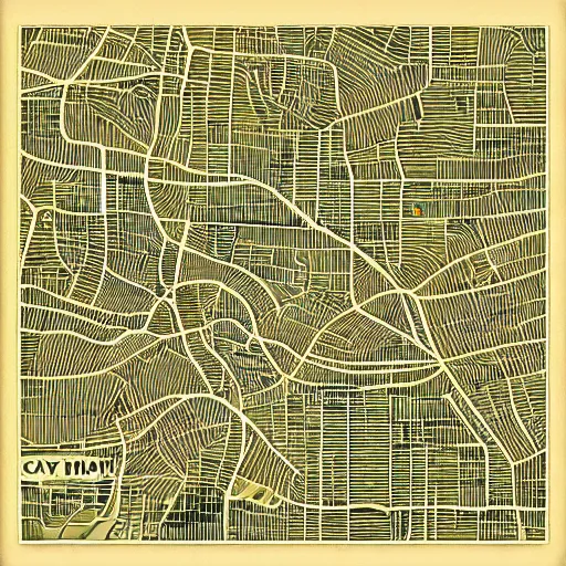 Image similar to cartography map art, city map, highly detailed, vintage typography, modern design