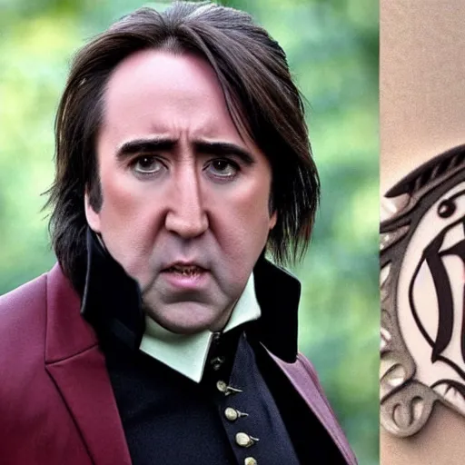 Image similar to snape is nicolas cage