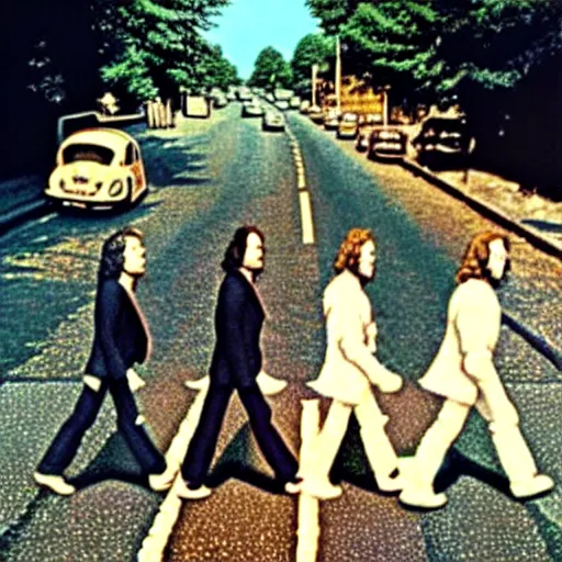 Image similar to queen band crossing abbey road