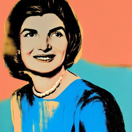 Prompt: painting of jacqueline kennedy. art by andy warhol during golden hour. extremely detailed. beautiful. 4 k. award - winning.