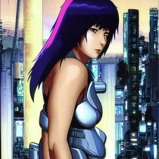 Image similar to motoko, ghost in the shell by shirow masamune