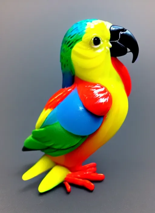 Prompt: 80mm resin detailed miniature of cute parrot, Product Introduction Photos, 4K, Full body, simple background