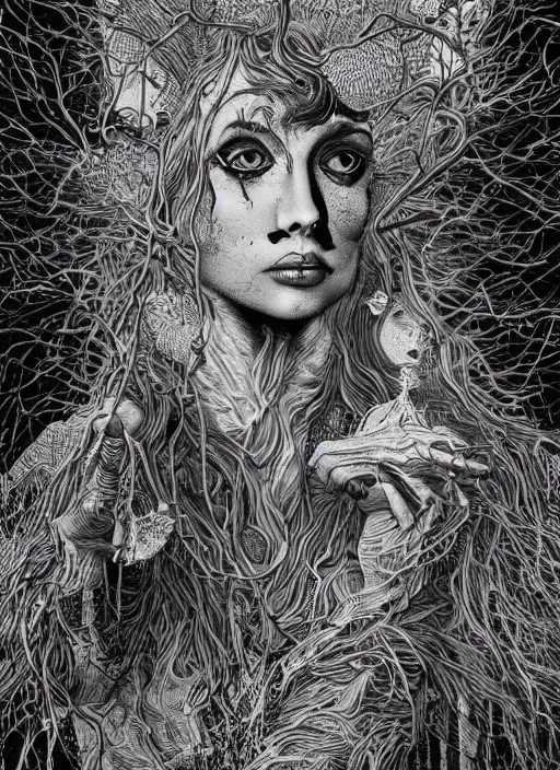 Image similar to Witch goddess painting by Dan Hillier, trending on artstation, artstationHD, artstationHQ, 4k, 8k