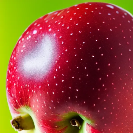 Prompt: 8k illustration of an apple, macro shot, super high resolution, award winning, extremely detailed