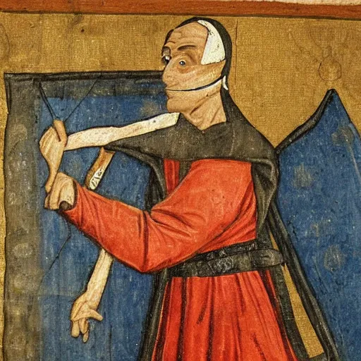 Image similar to jerma, medieval painting