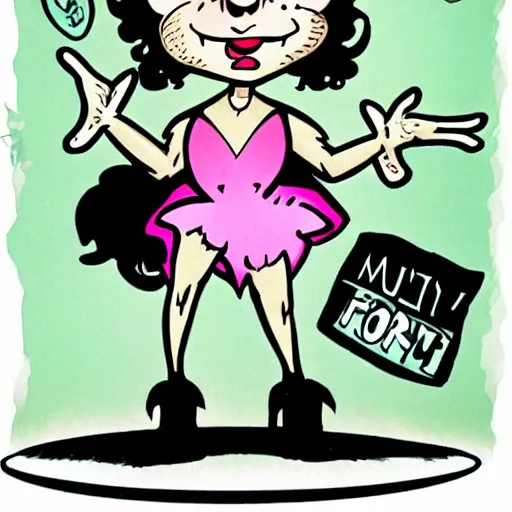 Image similar to Dr. Frank N Furter as a Betty boop cartoon