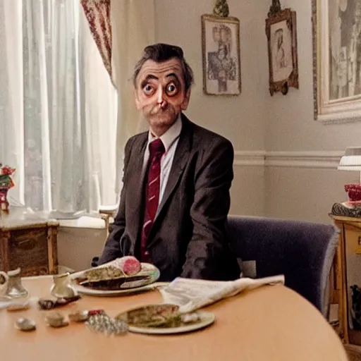 Image similar to movie still of mr bean, from joker ( 2 0 1 9 )