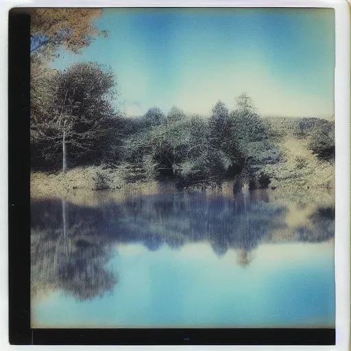 Prompt: polaroid of a dream, reflection, double exposure