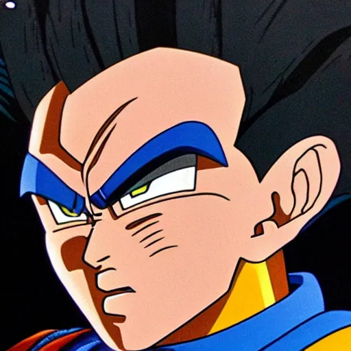 Prompt: portrait of vegeta, by akira toriyama