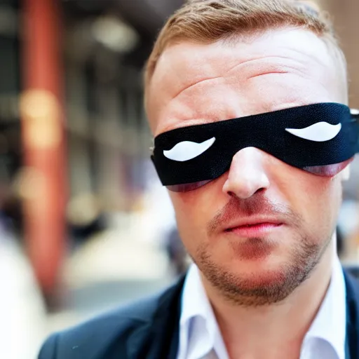 Image similar to man with eye patch in town for... business