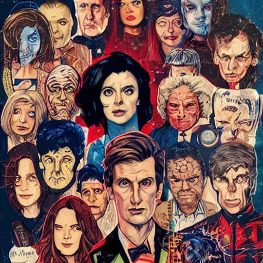 Image similar to a portrait of Doctor Who, by MARVEL comics and Sandra Chevrier