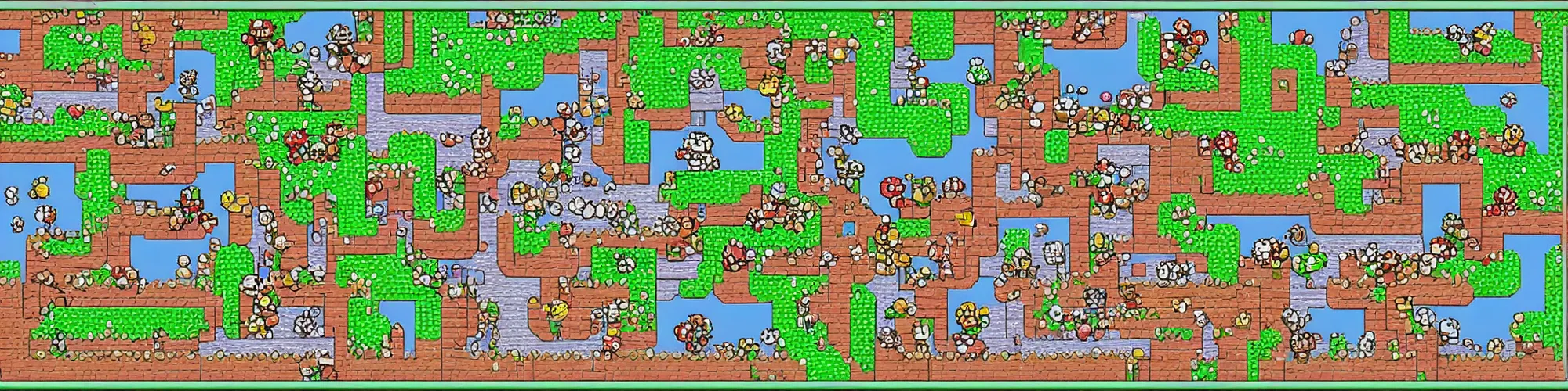 Prompt: super mario bros 3 level