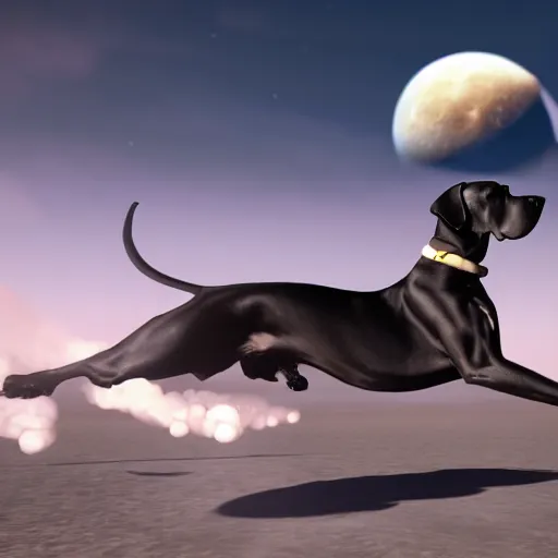 a portrait of a great dane piloting a rocket ship to | Stable Diffusion ...