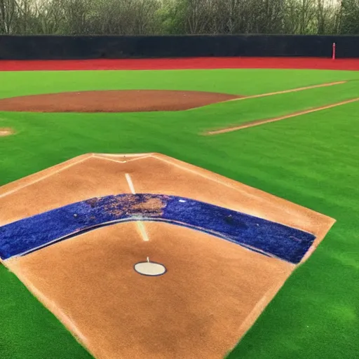 Prompt: of baseball field painted by Jeroen Allart