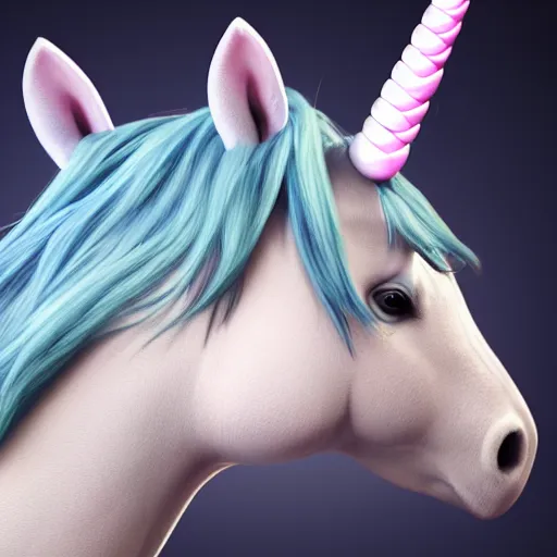 Prompt: a unicorn, highly detailed, photorealistic portrait, bright studio setting, studio lighting, crisp quality and light reflections, unreal engine 5 quality render