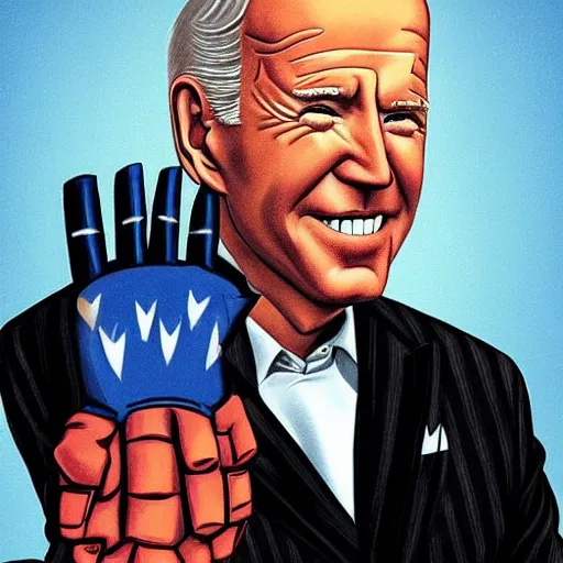 Image similar to detailed portrait of joe biden as wolverine superhero, intricate, coherent