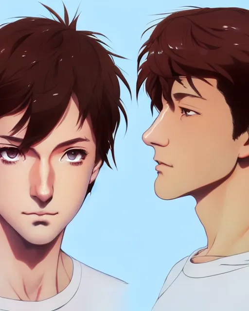 Image similar to portrait Anime as Michael Sera actor guy cute-fine-face, brown-red-hair pretty face, realistic shaded Perfect face, fine details. Anime. realistic shaded lighting by Ilya Kuvshinov katsuhiro otomo ghost-in-the-shell, magali villeneuve, artgerm, rutkowski, WLOP Jeremy Lipkin and Giuseppe Dangelico Pino and Michael Garmash and Rob Rey