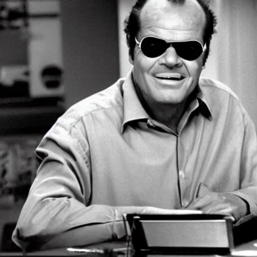 Image similar to jack nicholson the boss in tv show news radio