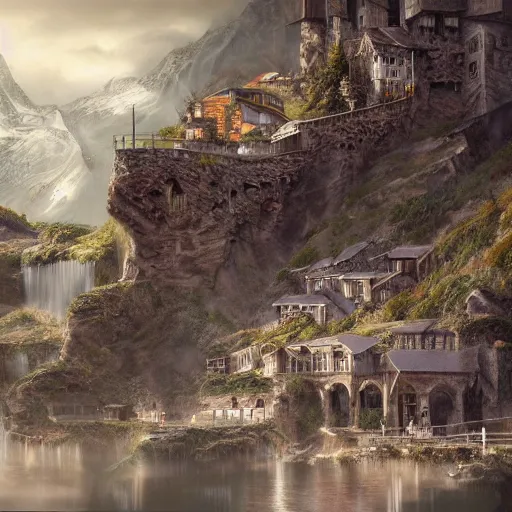 Prompt: Switzerland, high resolution fantasy concept art, realistic, intricate details, soft lighting