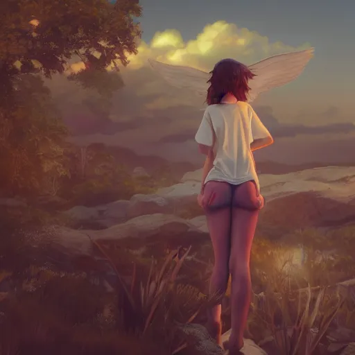 Image similar to angels very highly detailed, award winning, rendered by Beeple, by Makoto Shinkai, syd meade, digital art, unreal engine, blender, WLOP, trending on artstation, 4K UHD image